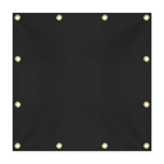 Covers & all Dump Truck Tarp, 18 Oz Tarp Tuff Waterproof Tear and UV-Resistant Fabric, Protective Cover Tarpaulin with Reinforced Edges Grommets (18' L x 15' W Feet, Black)
