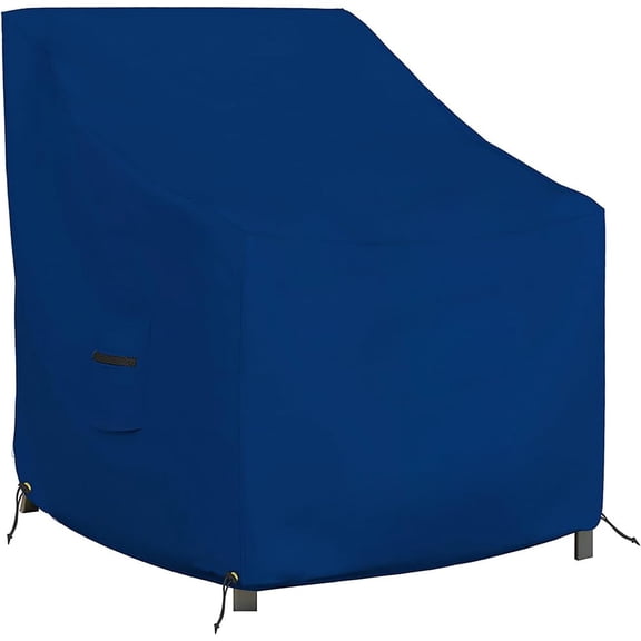 Covers & All Outdoor Chair Cover, 18 Oz Heavy Duty Waterproof UV & Weather Resistant Patio Cover for Outdoor Outside Seating Lawn Garden, Air Vents & Drawstrings (29" W x 30" D x 36" H, Blue)