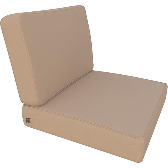 Covers & All Outdoor Deep Seat Cushion for Patio Furniture, 25 x 25.5 x 5 Inch High-Density Foam Patio Chair Cushion with Water-Repellent & UV-Resistant, Tear-Resistant Seat & Back Cushion Set of 1