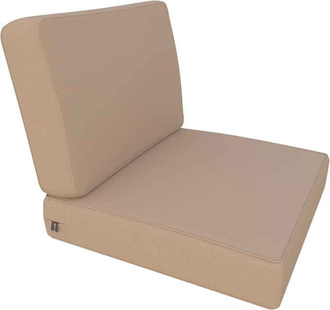 Covers & All Outdoor Deep Seat Cushion for Patio Furniture, 28.5 x 28.5 x 5 Inch High-Density Foam Patio Chair Cushion with Water-Repellent & UV-Resistant, Tear-Resistant Seat & Back Cushion Set of 1