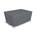 thumbnail image 1 of Covers & All Outdoor Patio Rectangle Table & Chair Set Cover 12 Oz Waterproof - 100% Weather Resistant PVC Coated Table Cover with Air Pockets & Drawstring for Snug Fit. (88” L X 58” D X 23” H, Grey), 1 of 6