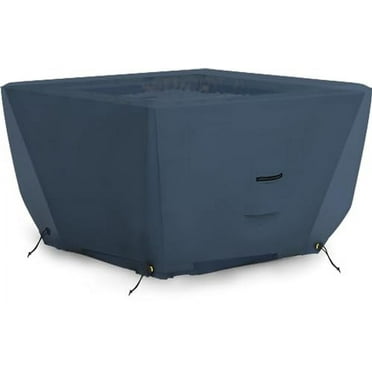 Covers & all Outdoor Square Fire Pit Cover, 12 Oz Waterproof, UV & Weather Resistant for Patio Lawn Garden Backyard Outside, with Air Vents & Drawstrings (42"L x 42"W x 22"H, Beige)