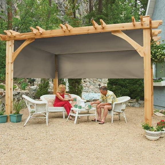 Covers & All Outdoor Universal Replacement Shade Cover for Canopy Pergola 12 Oz - 100% Waterproof & Weather Resistant Pergola Cover for Patio Porch Deck Balcony with Grommets (4' H x 9' W, Beige)