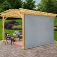 thumbnail image 1 of Covers & all Outdoor Vinyl Curtain, 18 Oz Heavy Duty Waterproof UV & Weather Resistant Blackout Drapes for Patio Cabana Pergola Gazebo Porch, Rustproof Grommets Top & Bottom (4'H x 8'W, Gray), 1 of 7