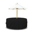 thumbnail image 1 of Covers & All Patio Round Table and Chair set cover with Umbrella Hole - Heavyduty 18 Oz Waterproof Outdoor Backyard furniture cover with Air pocket & Drawstring for Snug fit. (70"Dia x 23"H, Black), 1 of 8
