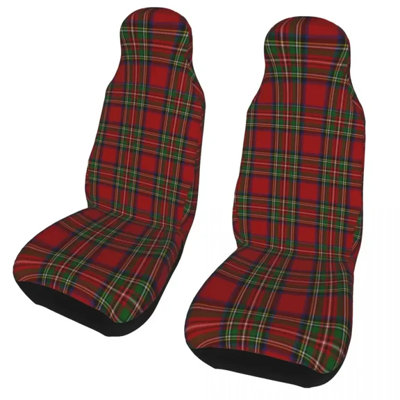 Covers Protector Seats Bucket Gingham Geometric Van or SUV Trucks Cars for Universal Covers Seat Car Clan Tartan Stewart Royal