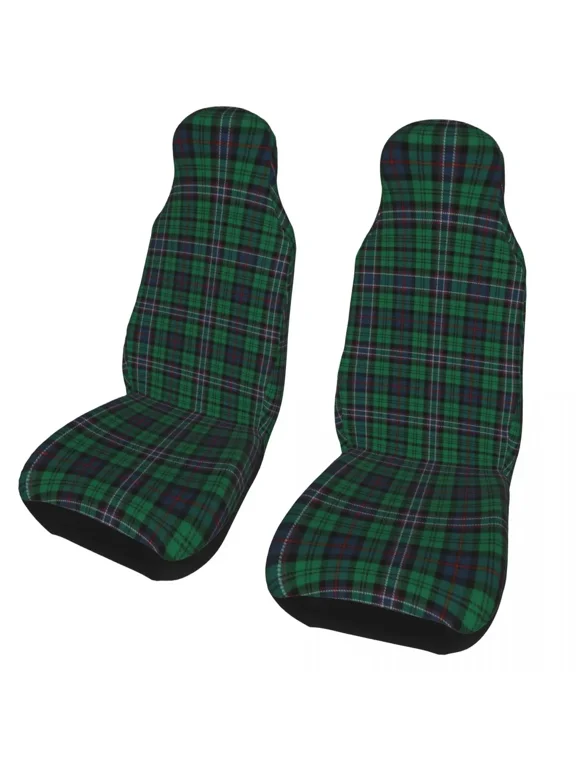 Royal Stewart Tartan Clan Car Seat Covers Universal for Cars Trucks SUV or Van Geometric Gingham Bucket Seats Protector Covers