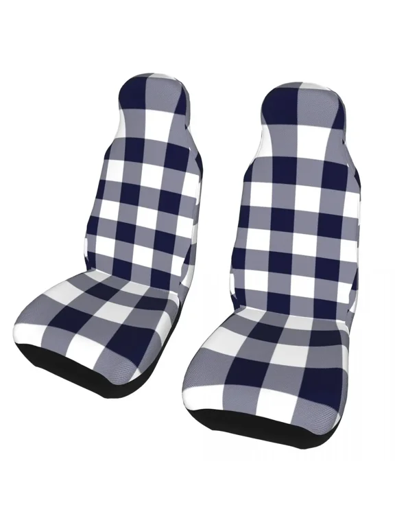 Covers Protector Seats Geometric Van or SUV Trucks Cars for Fit Universal Covers Seat Car Plaid Check Gingham Mini Green Moss