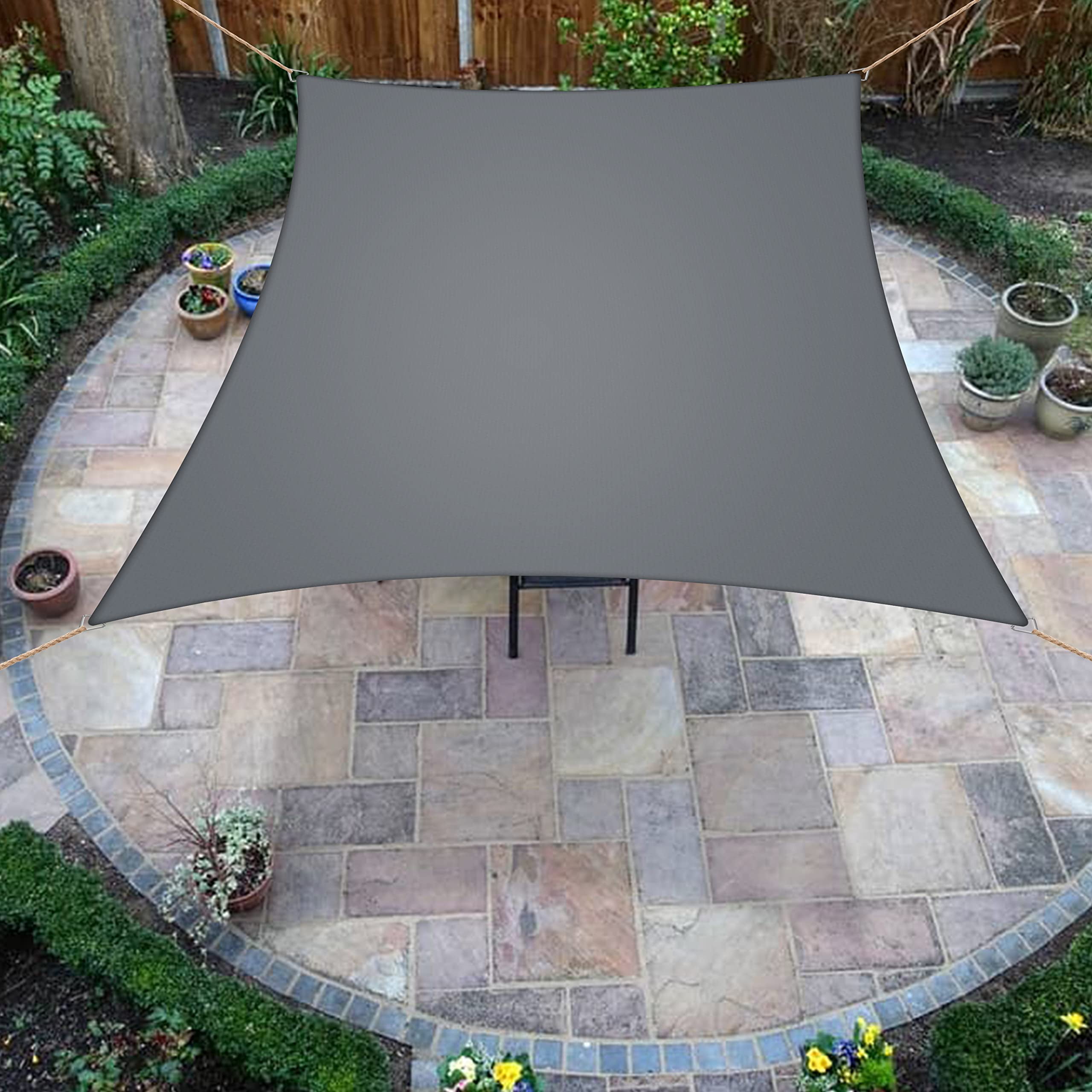 Covers & all Rectangle Waterproof Sun Shade Sail with 4mm Cable at ...