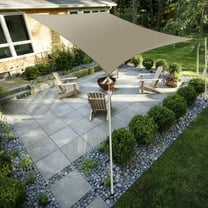 Covers & all Rectangle Waterproof Sun Shade Sail with 4mm Cable at Edges, Shade Max  12 oz Polyester Resistant to Water & UV-Rays, Ideal for Indoor and Outdoor Use (8' x 12', Beige)