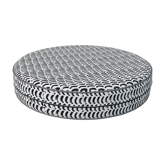 Covers & All Round Cushion Cover, Weather & UV Resistant Water Repellant Protector for Patio Outdoor Seats Chairs Porch Living Room Decor, with Zippers (27" Diameter X 5" H)