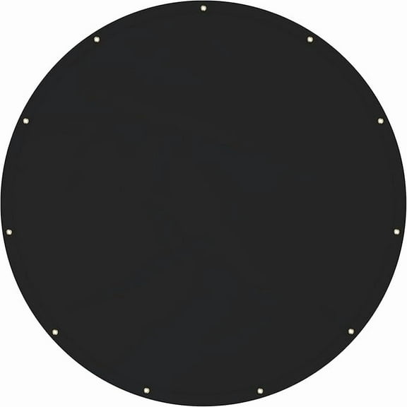 Covers & all Round Heavy Duty Tarps, 18 Oz Made of Waterproof Tear and UV-Resistant Fabric, Multipurpose for Pool Patio Garden Equipment Sports Fields (7 Feet, Black)