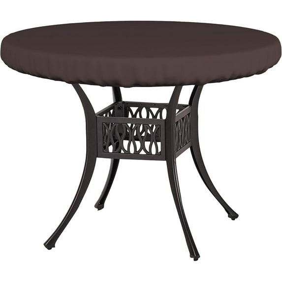 Covers & All Round Table Top Cover, 18 Oz Heavy Duty Waterproof UV & Weather Resistant Patio Table Cover, Outdoor Table Cover for Patio Outdoor Furniture & Coffee Table (48" Diameter x 4" H, Coffee)