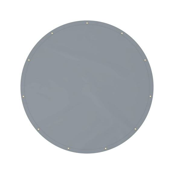 Covers & All Round Tarp, 18 Oz PVC Polyester Tarp Waterproof with Grommets, Tear & UV Resistant, Multipurpose Use – Patio, Garden Equipment, Sports Fields, Pet House, Tent (10ft Dia, Gray)