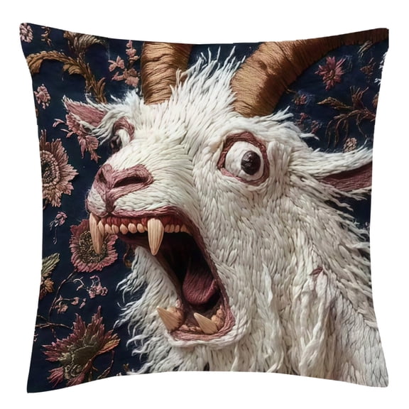 Home Decor Covers Screaming Goat Soft Protector 17.72x17.72 Inches Square Hilarious Animal Graphic Couch Living Room Sofa Cushion Home Dorm