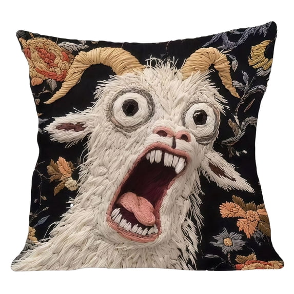 Covers Screaming Goat Soft Protector 17.72x17.72 Inches Square Hilarious Animal Graphic Couch Living Room Textu Decorative Pillows Decorative Bed Pillows Southwest Pillows Decorative Throw Pillows