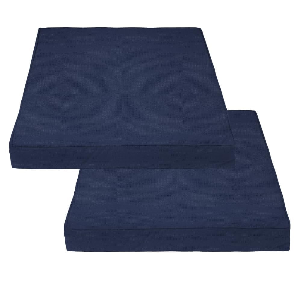 Covers&All Sofa Slipcovers – Waterproof Couch Cushion Covers for Patio Furniture, Pack of 2, Navy Blue