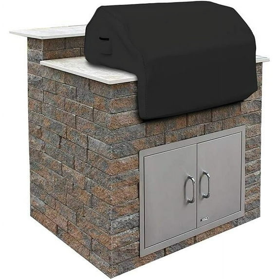 Covers & All Built-Grill-Max-Black-04 12 oz Waterproof Patio Grill Cover Black - 48 x 30 x 26 in.