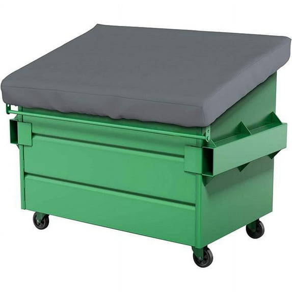 Covers & All Dumpster-M-Grey-01 12 oz Waterproof Dumpster Cover Grey - 48 x 36 x 6 in.