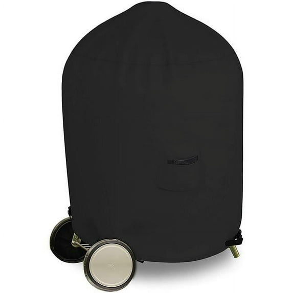 Covers & All KT-Max-Black-01 12 oz Waterproof Kettle Grill Cover Black - 23 in. dia x 25 in.