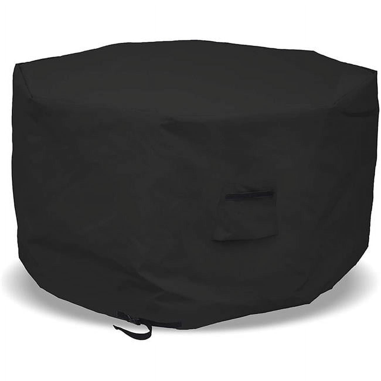 Covers & All OFTBlack02 18 oz Waterproof Octagon Fire Pit Cover