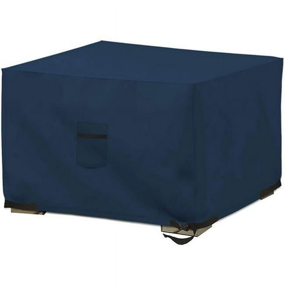 Covers & All Otto-M-Blue-06 12 oz Outdoor Ottoman Cover Blue - 36 x 36 x 12 in.