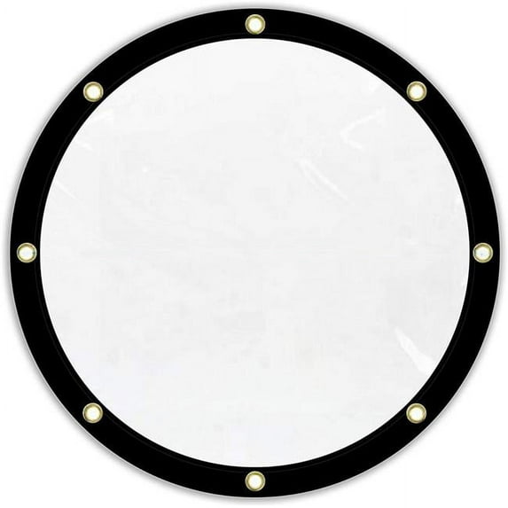 Covers & All RClearTarp-05 15 ft. 20 Mil Round Multiple Size Waterproof Tarpaulin