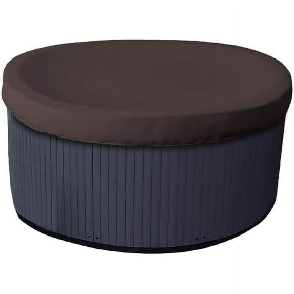 Covers & All RHOTTUB-MAX-Coffee-03 12 oz Waterproof Round Hot Tub & Spa Cover Coffee - 84 in. dia. x 14 in.