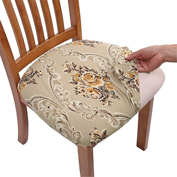 Covers for Dining Room Chairs Stretch Printed Chair Seat Covers,Removable Upholstered Chair Seat Protector for Decoration,Kitchen,Office