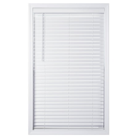 Coverscaped 2" Cordless Faux Wood Smooth White Blinds, 18.5" x 36"