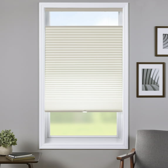 Coverscaped Top-Down Bottom-Up Cellular Shade, Light Filtering Alabaster, 59.25" x 48"