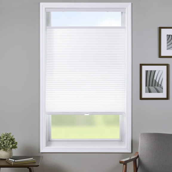 Coverscaped Top-Down Bottom-Up Cellular Shade, Light Filtering White, 33.25x48