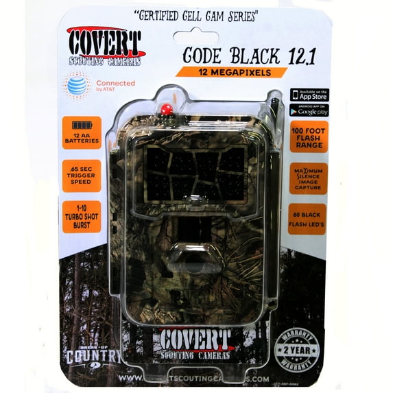 Covert Code Blck ATandT Trl Camera- Mossy Oak Breakup Cntry