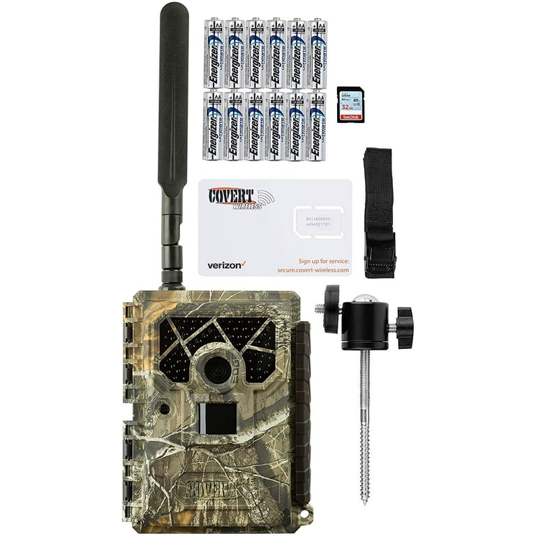 Covert Blackhawk 20 LTE Verizon Trail Camera with Batteries, SD