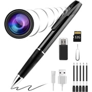 Covert Pen Camera with 1080p HD Video, Discreet Body Wearable Cam 70-Min Battery & 32GB SD Card for Business, Evidence, and Home Nanny Security [2025 Upgrade]