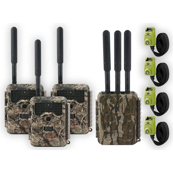 Covert Scouting Cameras LoRa LB-A3 Transmitter and LC-32 Camera Package with Four Reinforced Straps LB-V3