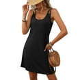 thumbnail image 1 of Coverup Summer Dresses for Women 2025 Eyelet Casual Loose Sleeveless Sundresses Tank Dresses Black L, 1 of 8