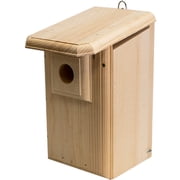 Western & Mountain Bluebird House - 1.5625" Entry with Predator Guard - Handcrafted 1" Pine Nest Box with Side-Opening Panel, Ventilation & Drainage - Easy-Mount Bracket - Made in USA
