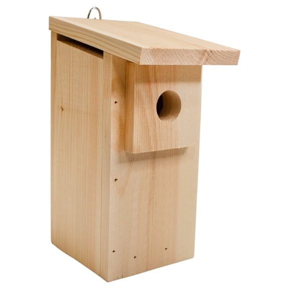 Economy Bluebird Trail Box | Affordable Bluebird Nesting Box for Trails & Backyards | 1" Eastern White Pine | Handcrafted in USA | Ventilated, Easy-Clean Bird House with Drainage | Coveside
