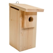 Economy Bluebird Trail Box | Affordable Bluebird Nesting Box for Trails & Backyards | 1" Eastern White Pine | Handcrafted in USA | Ventilated, Easy-Clean Bird House with Drainage | Coveside