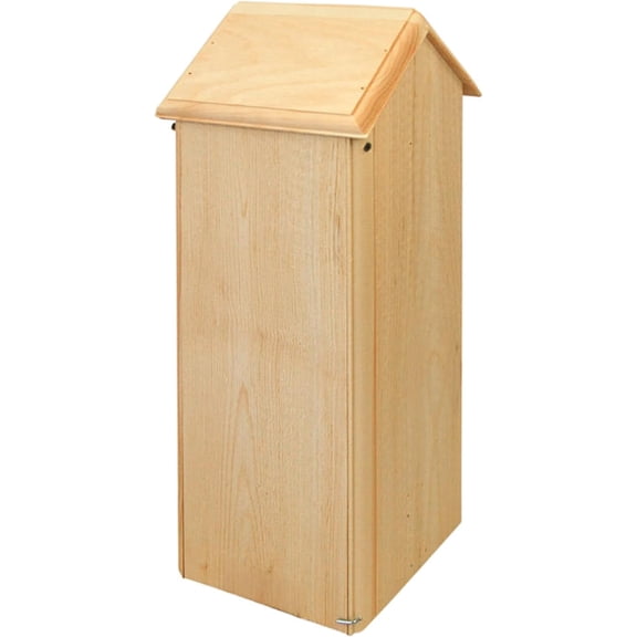 Bat Tower Beacon 4-Chamber Outdoor Bat House - Pole-Mounted Pine Bat Shelter Holds 50 Bats, Rough Interior for Climbing, Observation Door, Insect Control Solution, Handcrafted in USA by Coveside
