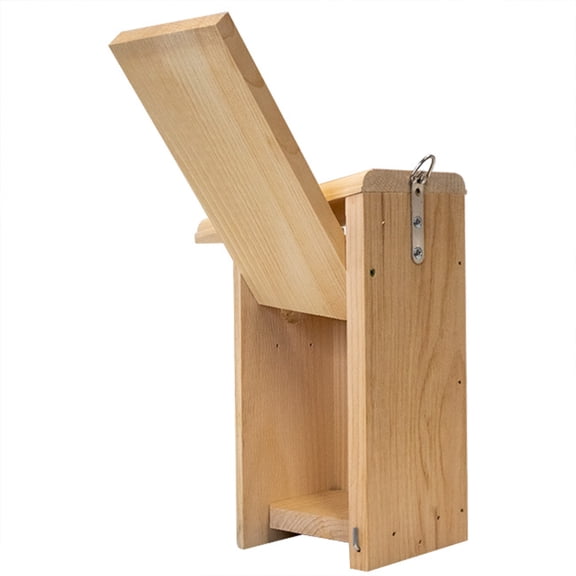 Eastern Bluebird House - Handcrafted in Maine from 1" Pine | Predator Guard Nest Box with Ventilation & Drainage | Easy Clean Side Panel | Insulated Wooden Birdhouse for Backyard Birding, USA Made