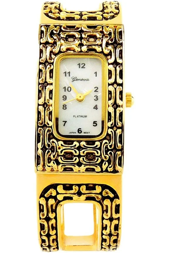 Collections Japanese Quartz Womens 20mm Case Loop Style Cuff Bangle Watch