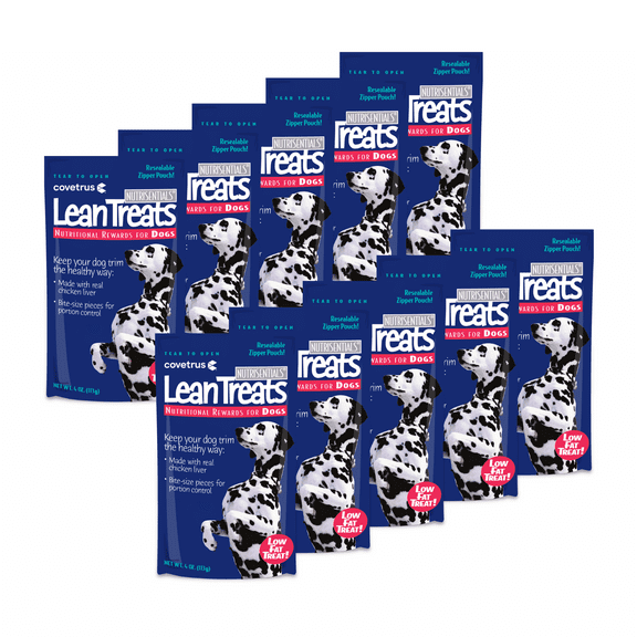 Covetrus Nutrisential Lean Treats for Dogs - Soft Dog Treats for Small & Medium Dogs - Nutritional Low Fat Bite Size K9 Treats - Chicken Flavor - 10 Pack - 4oz
