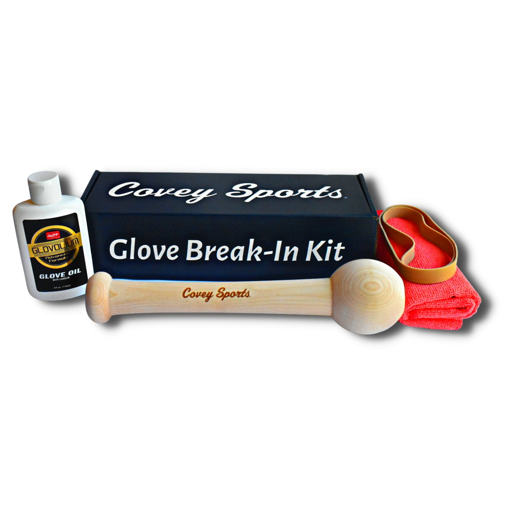 Covey Baseball & Softball Glove Breakin Kit Mallet, Oil, Wrap