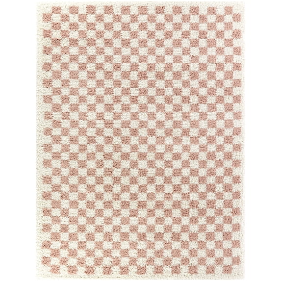Covey Checkered Shag Area Rug