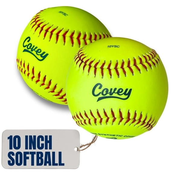 Covey Sports 10 Inch Softballs, Youth Training Softball Balls (Pack of 3)