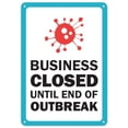 thumbnail image 1 of Covid-19 Notice Sign - Business Closed Until End of Outbreak, 1 of 1
