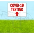 thumbnail image 1 of Covid Testing Up (18" x 24") Yard Sign, Includes Metal Step Stake, 1 of 6
