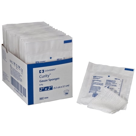 Covidien 1806 Sterile Guaze 2 In X 2 In (3 Packs of 100)